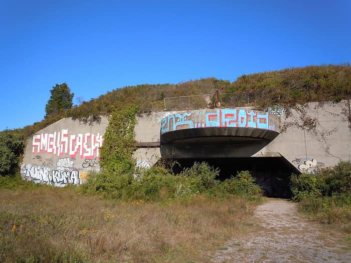 A 16-inch gun casemate at Fort Tilden