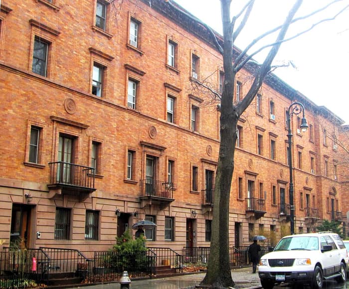 Row houses by Stanford White on the north side of West 139th Street in Striver’s Row, photographed in 2014