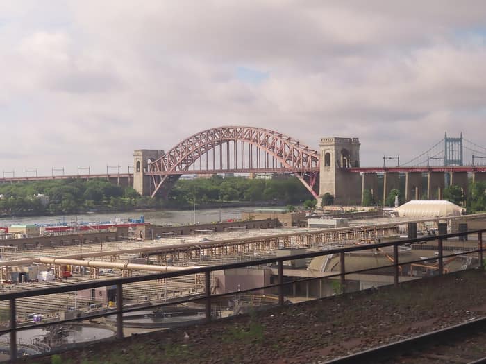 The Hell Gate Bridge seen in a photograph from June 2021