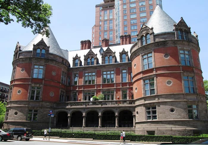 The former hospital at 455 Central Park West seen from the east