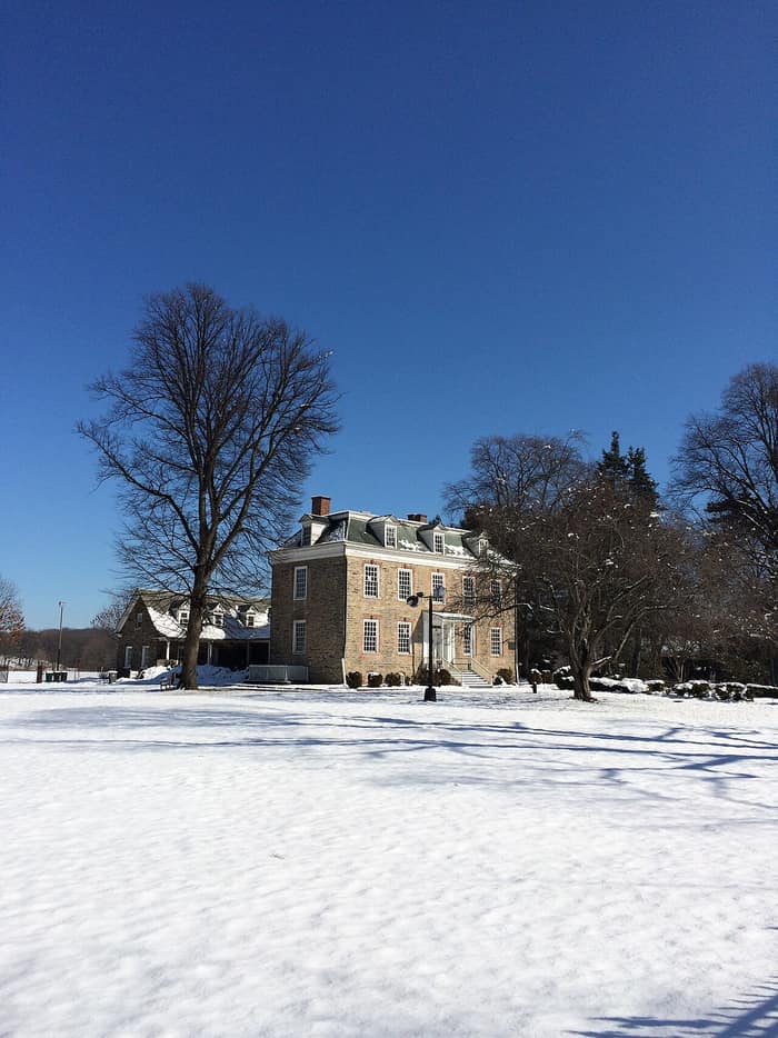 South-west view of the Van Cortlandt House on a February morning