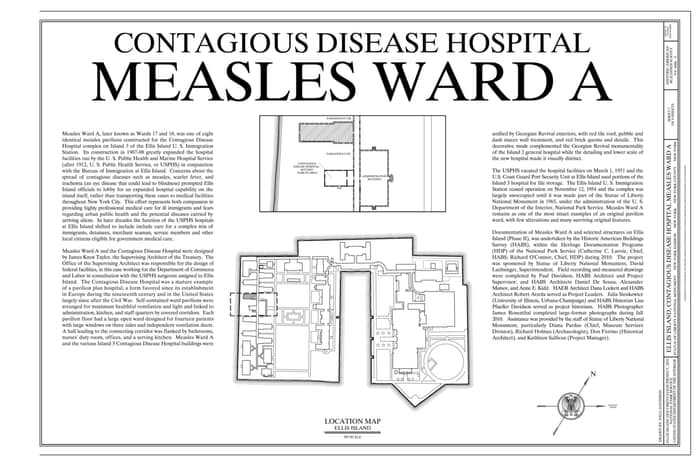 Historic drawing cover sheet for Measles Ward A of the Contagious Disease Hospital