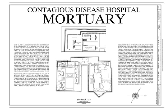 Historic drawing cover sheet for the mortuary of the Contagious Disease Hospital