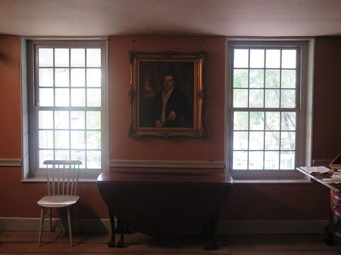 Detail of the Dyckman Farmhouse Museum building