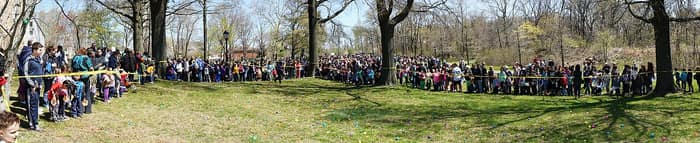 Easter egg hunt on the grounds of the Conference House in Staten Island, 2012