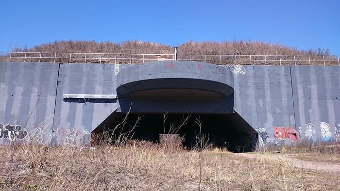 Coastal landscape at Fort Tilden on the Rockaway Peninsula in Queens