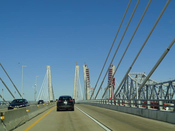 Another view of the new cable-stayed Goethals Bridge