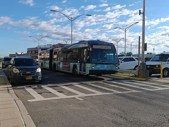 MTA bus at the Marine Air Terminal at LaGuardia Airport