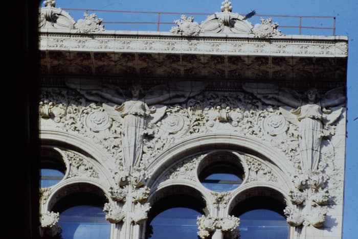 Ornamental terracotta detail near the top of the Bayard-Condict Building, view D
