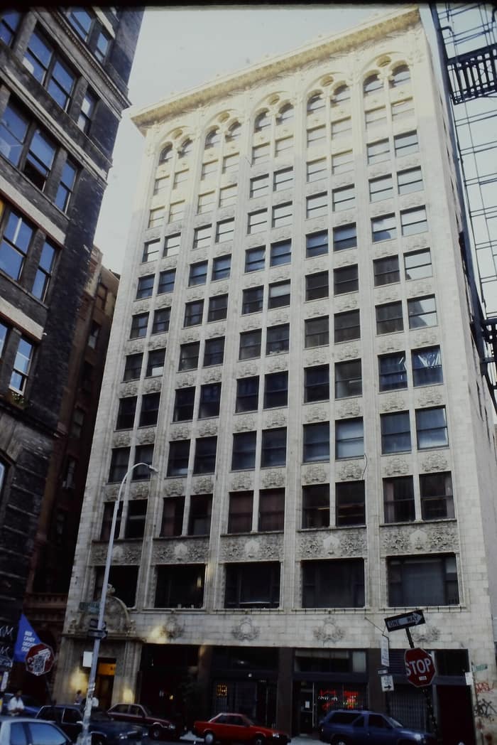 Terracotta facade of the Bayard-Condict Building designed by Louis Sullivan, view A