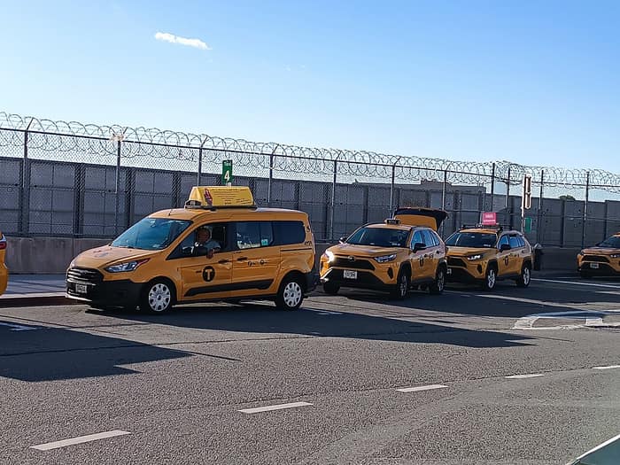 Port Authority shuttle bus at the Marine Air Terminal in 2024