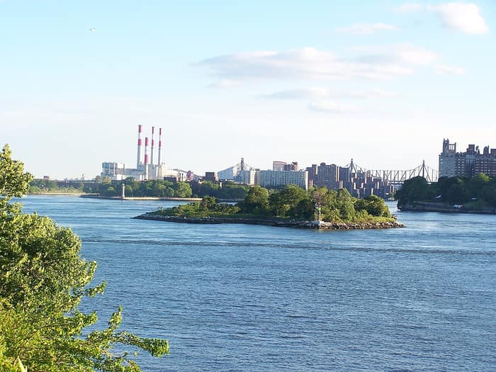 Mill Rock Park island seen from the water