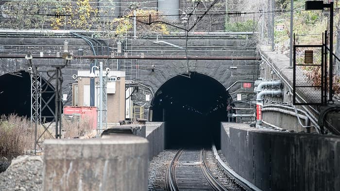 A portal of the North River Tunnels