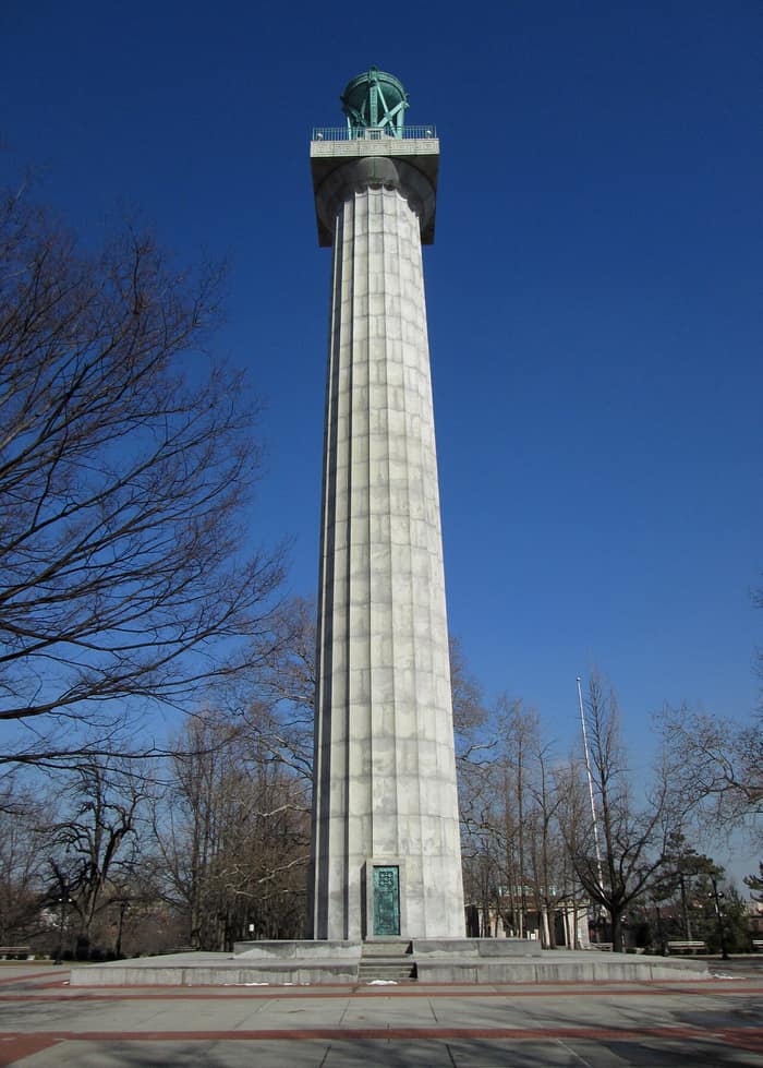 The Prison Ship Martyrs’ Monument column seen from the southwest in Fort Greene Park