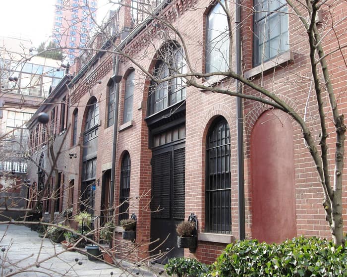 The west side of the row at 1 to 9 Sniffen Court